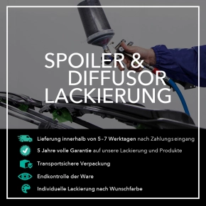Lackierung eines Spoilers & Diffusors in Wunschfarbe