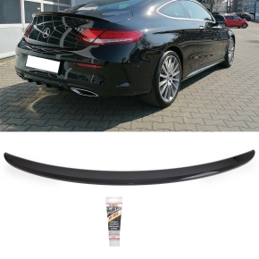 Heckspoiler Lippe Kofferraum Carbon Glanz Design passt für Mercedes W205 C205 nur Coupe ab Bj 2015 ABS +Kleber