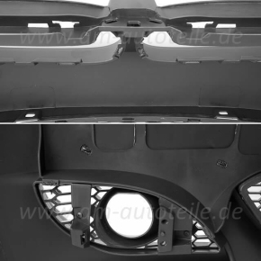 Evo Frontstoßstange / Frontschürze für BMW E60 / E61 außer M5 in Schwarz Matt mit PDC / SRA / Zubehör und ABE