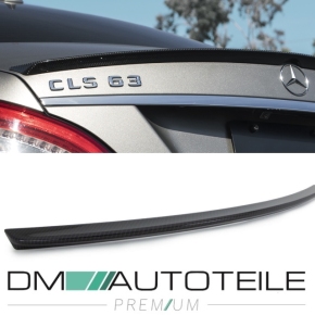 Set Heckspoiler Carbon hochglanz Design +Kleber passt für Mercedes CLS W218 auch AMG Bj ab 2011 aus ABS