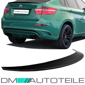 Set Heckspoiler Kofferraum Lippe Schwarz Glanz Saphir +Kleber passend für BMW X6 E71 08-15