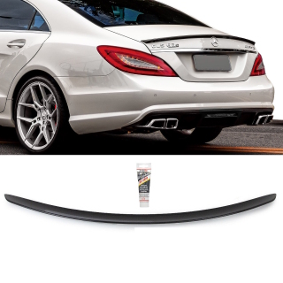 Set Heckspoiler Lippe schwarz matt +Kleber passt für Mercedes CLS W218 auch AMG Bj ab 2011 aus ABS