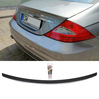 Set Heckspoiler schwarz matt +Kleber passt für Mercedes CLS W219 auch AMG Line ab Bj 04-10 aus ABS