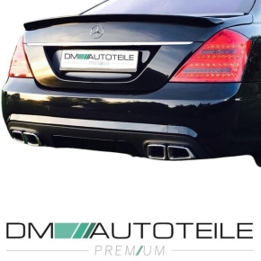 Set Mercedes W221 S-Klasse Kofferraum Spoiler Heckspoiler für S65 S63 05-14 + Kleber