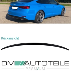 SET Sport-Heckspoiler Hecklippe Schwarz Matt passt für Audi A5 B9 F5 Sportback 5-Türer auch RS5 + S-Line