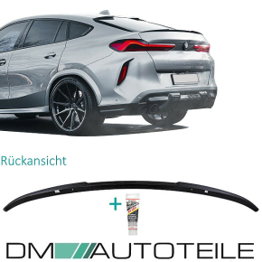 Set Sport-Performance Heckspoiler Kofferaum Carbon Glanz+ Kleber passend für BMW X6 G06