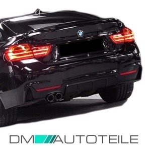 Sport-Performance Heckspoiler Hecklippe Schwarz Glanz 475 Code hinten passend für BMW 4er F36 Gran Coupe ab Baujahr 2013 - Heute