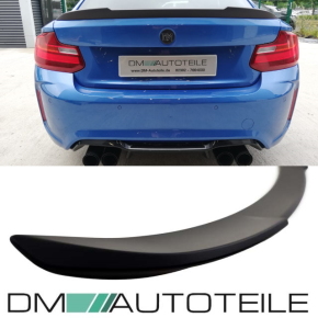 Sport CS Heckspoiler Kofferraumspoiler hinten Schwarz Matt schmale Ausführung ABS Kunststoff passt für BMW 2er F22 Coupe