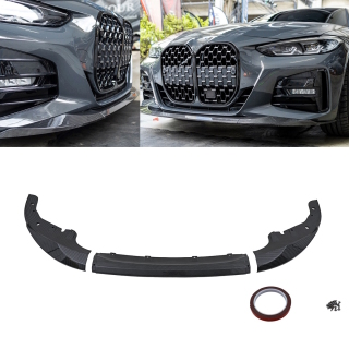 Sport Performance Front Spoiler Splitter Lip Carbon gloss fits on BMW 4-Series G22 G23 G26 M-Sport