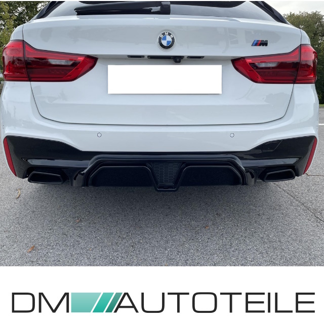 Sport-Performance Heckdiffusor Diffusor Schwarz passend für BMW 5er G30 G31  M-Paket +ABE