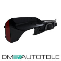 Sport Evo Rear Diffusor Black Gloss Carbon 4 outlets  fits t