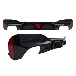 Sport Evo Rear Diffusor Black Gloss 4 outlets +LED  fits...