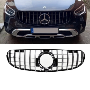 Front Kidney Grille Black Chrome fits on Mercedes GLC...
