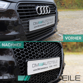 Front Grille Honeycomb black gloss fits on Audi A1 8X up 2010-2015 