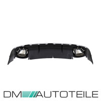 Rear Diffusor Black Gloss+ Tail Pipes fits on Audi A6 4F C6 