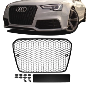Honeycomb Front Grille Black Gloss fits on Audi A5 8T...