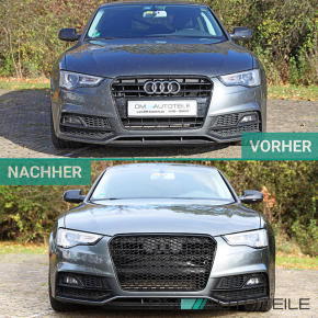 Kühlergrill Wabendesign hochglanz Schwarz passt für Audi A5 8T Facelift 11-17 nicht RS5