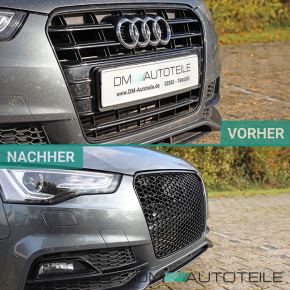 Kühlergrill Wabendesign hochglanz Schwarz passt für Audi A5 8T Facelift 11-17 nicht RS5