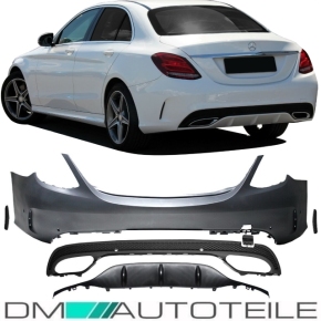 Kidney Front Grille Black Gloss fits on Mercedes C-Class W205 14