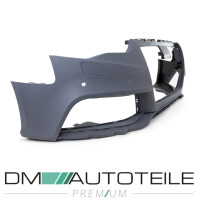Sport Front Bumper + Spoiler + Grille Black Gloss fits Audi 