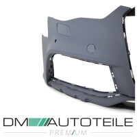 Sport Front Bumper + Spoiler + Grille Black Gloss fits Audi 