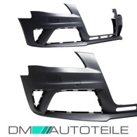 Sport Front Bumper + Honeycomb Grille Black Gloss fits Audi 