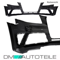 Sport Front Bumper + Honeycomb Grille Black Gloss fits Audi 