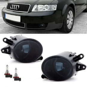 Set of Fog Lights Clear Fogs Smoke /Black fits on Audi A4...