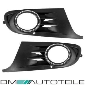 Set VW Golf 6 VI Stoßstangengitter vorne unten Schwarz Chrom Highline Bj 08-12