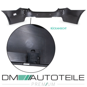 Sport Heckstoßstange / Heckschürze hinten für BMW F10 Limousine auch M-Paket 2 Rohr links mit PDC / Zubehör und ABE