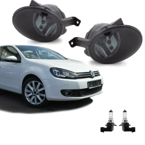 Set Fog Lights Smoke Black +HB4 fits on VW Golf MK6 6...