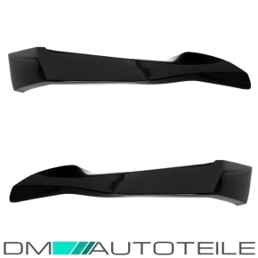 Set Front Spoiler Splitter Flaps Flip Lip Black Gloss fits BMW 5-Series G30 G31 with M-Sport Bumper