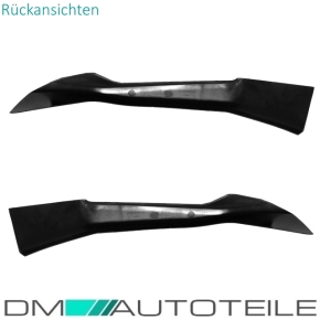 Set Front Spoiler Splitter Flaps Flip Lip Black Gloss fits BMW 5-Series G30 G31 with M-Sport Bumper