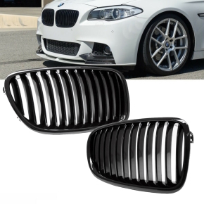 Kühlergrill für BMW F10 / F11 auch LCI Facelift auch mit M-Paket / M5 in Schwarz Glanz