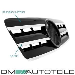 Gitter Grill Kühlergrill Schwarz Glanz Chrom für Mercedes CLK W208 C208 A208 ab 97-03