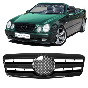 Radiator Front Grille Black Gloss fits on Mercedes CLK A208 C208 up 1997-2003