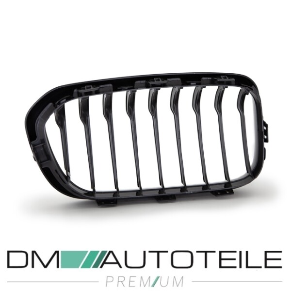 Doppelsteg Front Nieren Kühlergrill Gitter Glänzend Schwarz Für 1