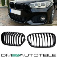 Set Kidney Front Grille Black Gloss fits on BMW 1-Series F20