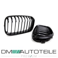 Set Kidney Front Grille Black Gloss fits on BMW 1-Series F20