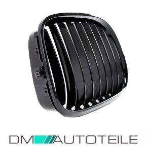 Set of Kidney Front Grille Black Gloss Sport-Performance fits on BMW 7 F01 F02