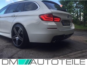 Sport Heckstoßstange / Heckschürze hinten für BMW 5er F11 Touring Kombi auch für M-Paket mit PDC und ABE