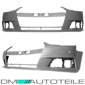 Stoßstange vorne grundiert für SRA + PDC passt für Audi A4 B9 ab 2015-2018