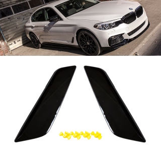 Kotflügeleinsatz / Ziergitter / Zierleisten SET für BMW G30 / G31 auch für M-Paket in Schwarz Glanz