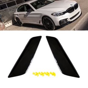 Set Side Vents Wing Fender Black Gloss fits for BMW 5-Series G30 G31 up 2017