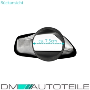 Satz Auspuffblenden Schwarz Glanz Oval passt für BMW 5er G30 / G31 Bj ab 2017 nur mit M-Paket M550