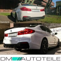 SET BMW G30 G31 Dual Exhaust Tail Pipes Tips Black Gloss als