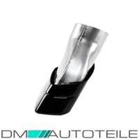 SET BMW G30 G31 Dual Exhaust Tail Pipes Tips Black Gloss als