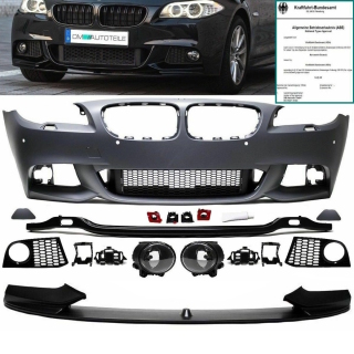 Performance Front Bumper Front Spoiler Splitter Abs Fits On Bmw F10 F11 Also M
