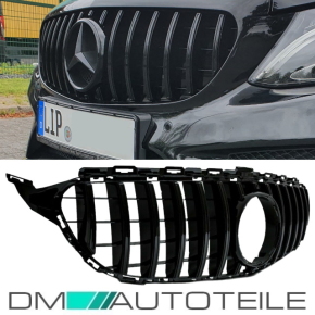 Panamericana Grill für Mercedes C Klasse W205 14-18 Schwarz Glanz nicht C63 AMG