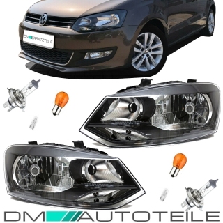 Halogen Scheinwerfer vorne + Birnen SET passt für VW Polo V 5 (6R) ab 2009-2014